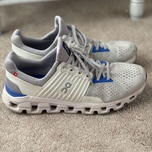 On Men's Gray and Blue Running Shoes